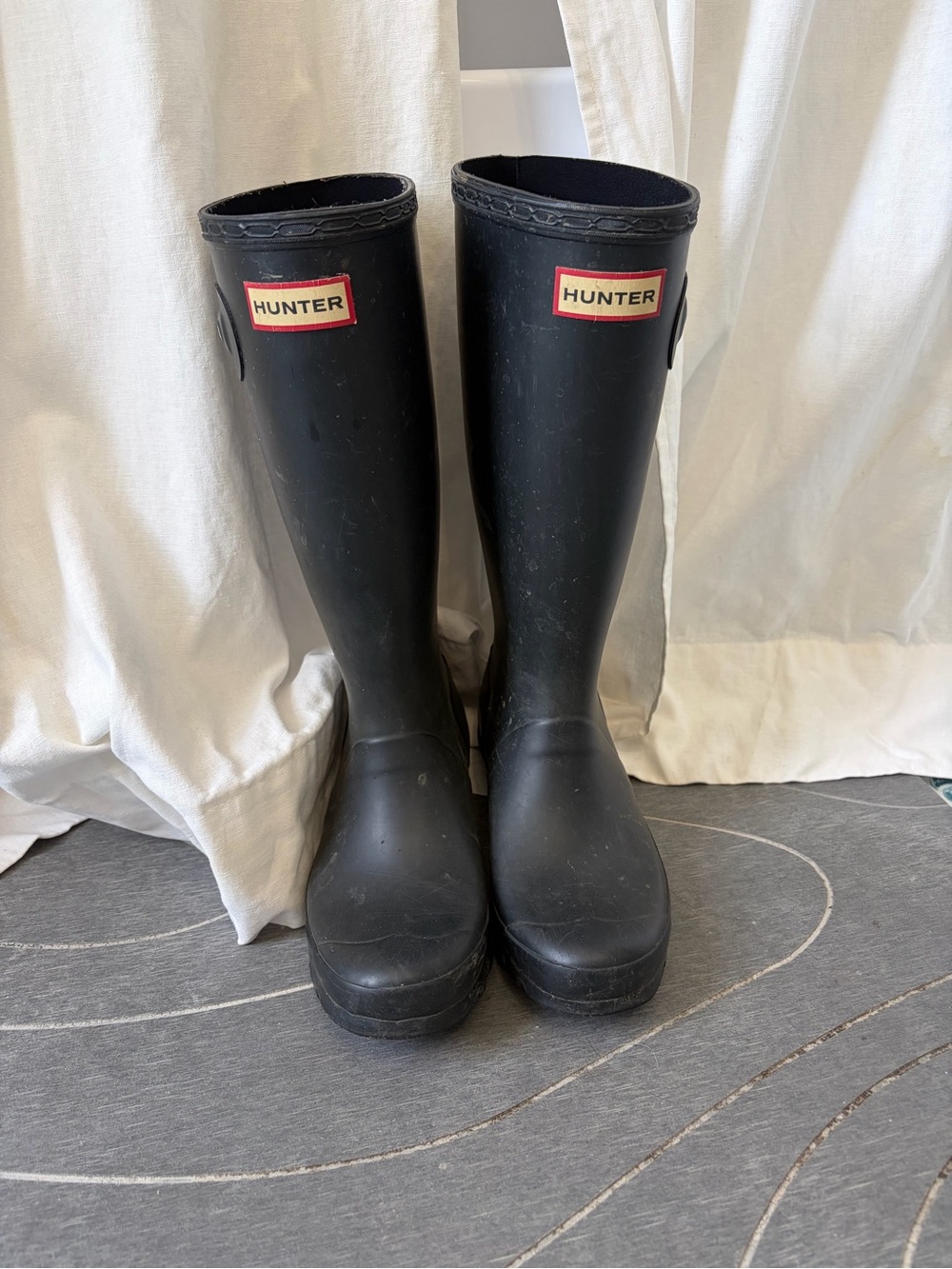 Hunter Kids Black Tall Rain Boots